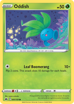 Oddish (1/159) - Crown Zenith