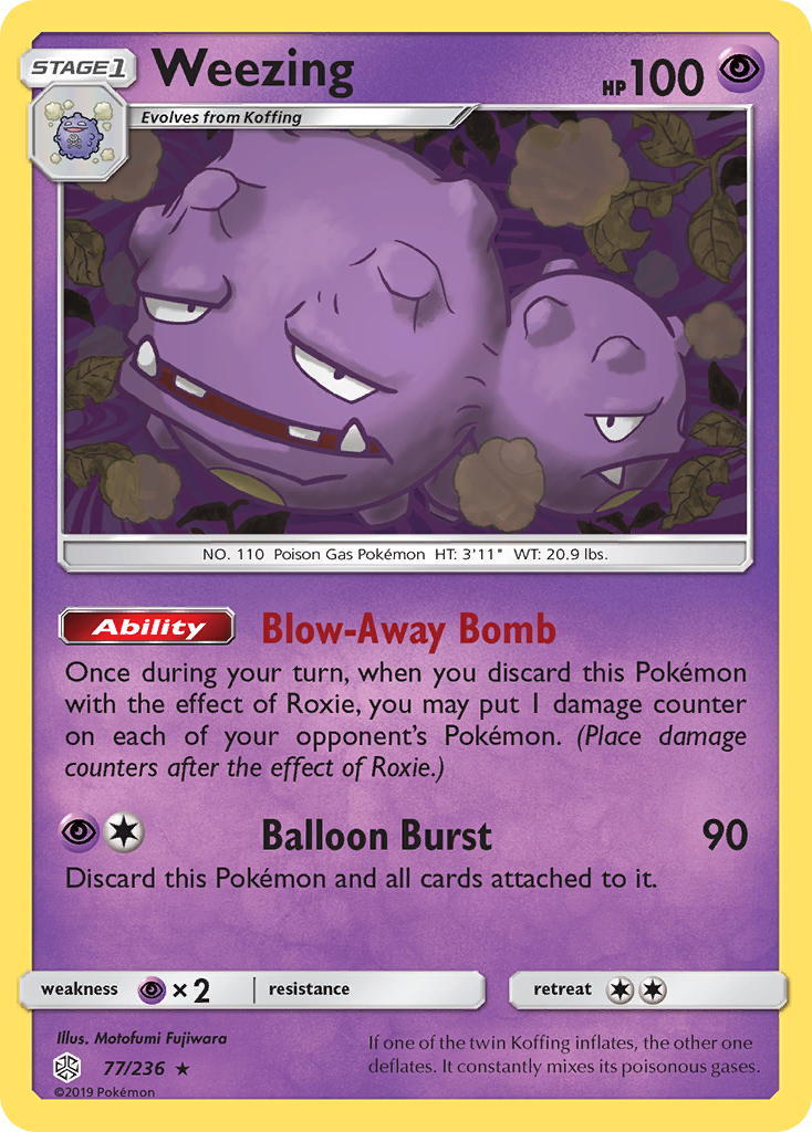 Weezing (77/236) - Cosmic Eclipse Pokémon Card