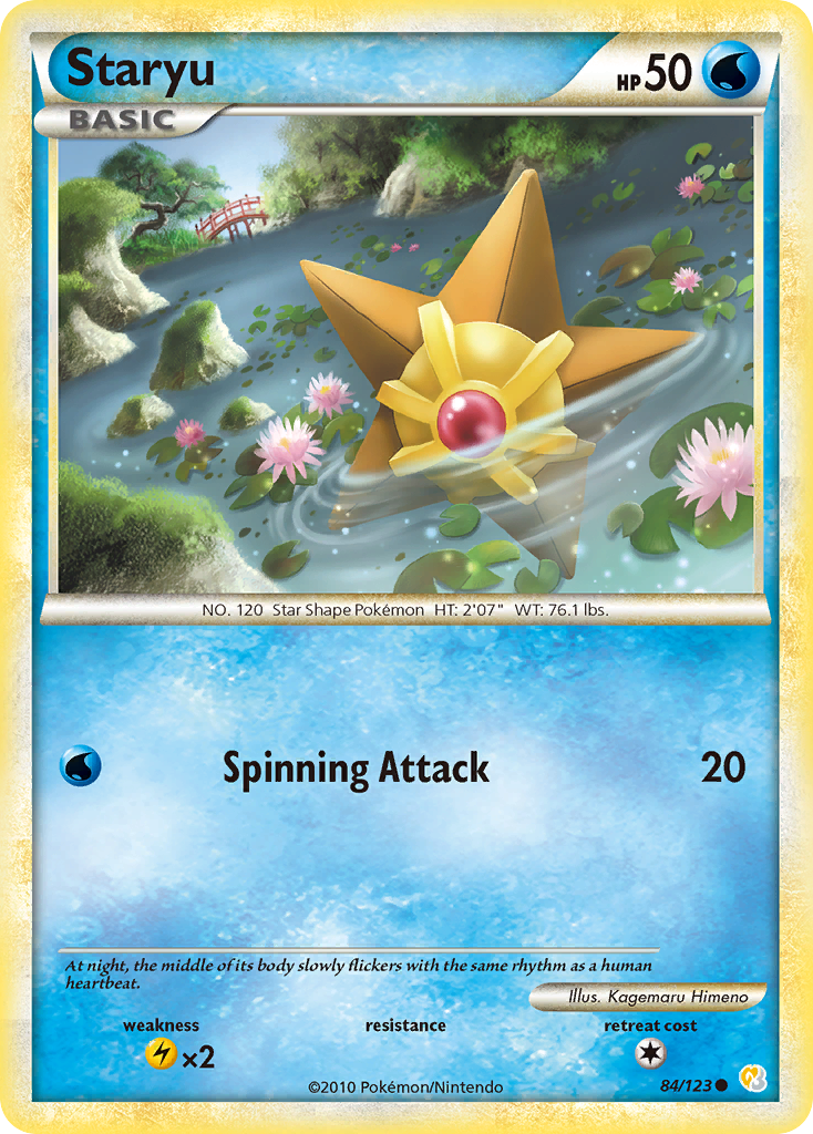 Staryu (84/123) - HeartGold & SoulSilver Pokémon Card