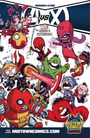 Avengers Vs X-Men #1 (Skottie Young Midtown Comics Wraparound Variant Cover)