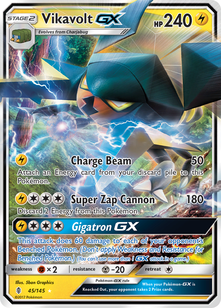 Vikavolt GX (45/145) - Guardians Rising Pokémon Card