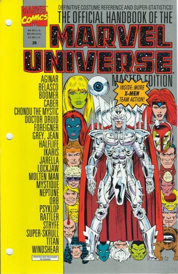 Official Handbook of the Marvel Universe Master Edition #26