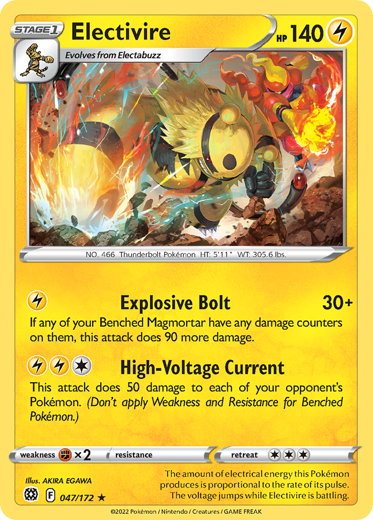 Electivire (47/172) - Brilliant Stars Pokémon Card