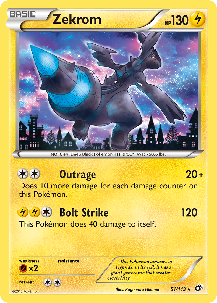 Zekrom (51/113) - Legendary Treasures Pokémon Card