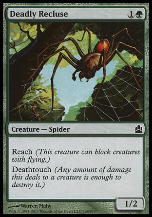 Deadly Recluse (MTG Commander) Trading Card