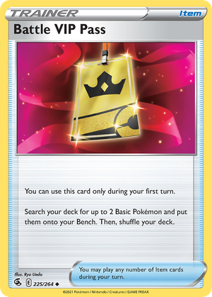Battle VIP Pass (Trainer: Item) (225/264) - Fusion Strike (Reverse Holo)