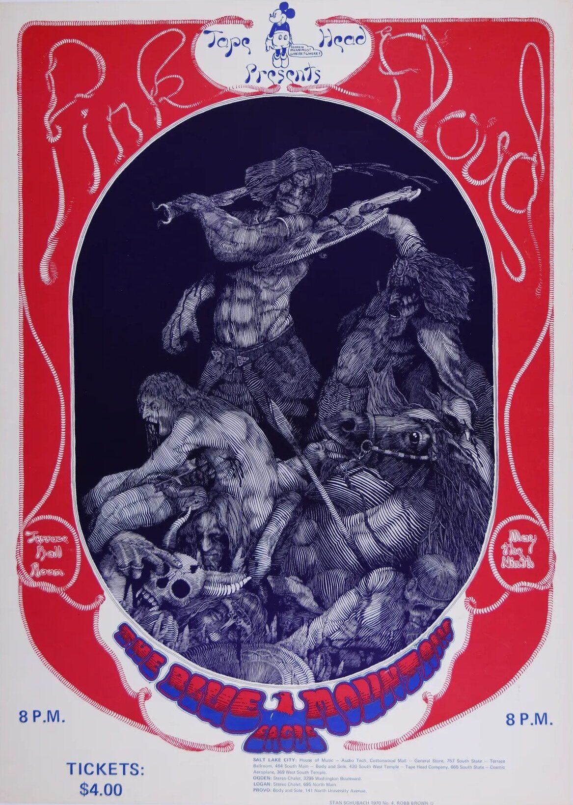 Pink Floyd Terrace Ballroom 1970 Concert Poster