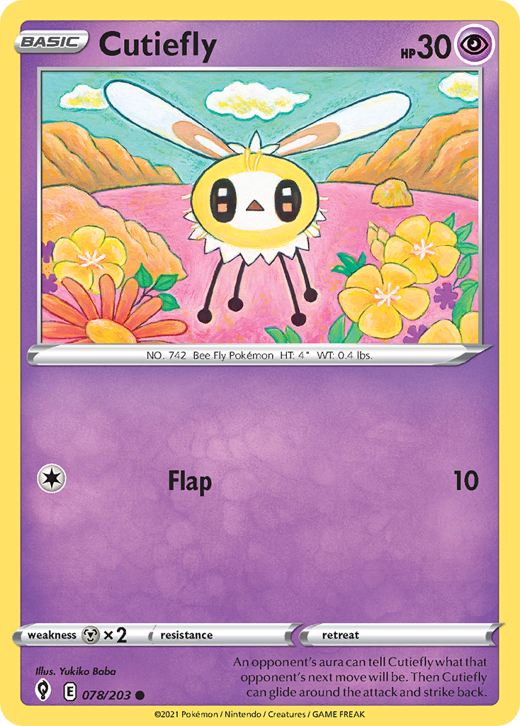 Cutiefly (78/203) - Evolving Skies Pokémon Card