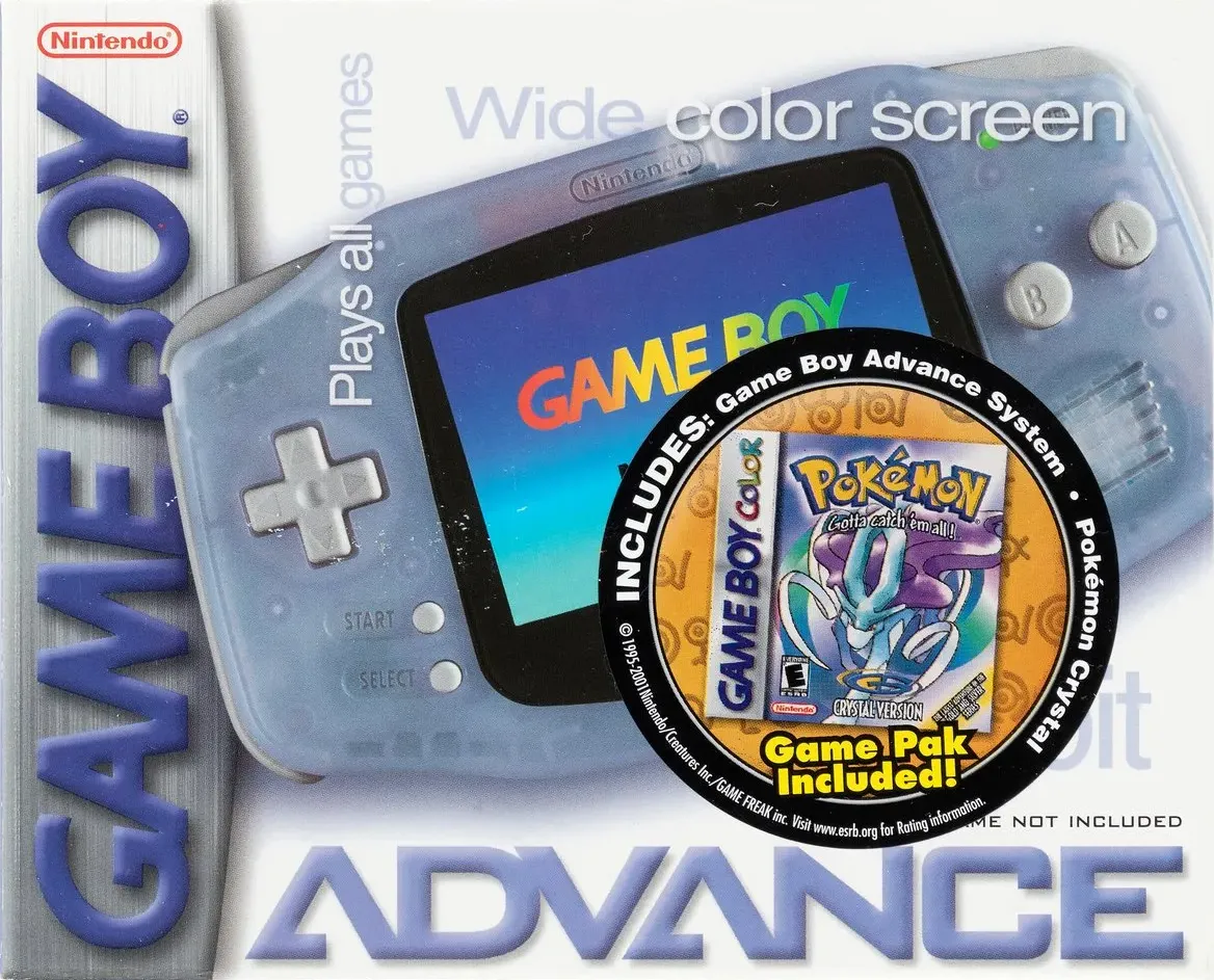 Game Boy Advance [Glacier w/Pokemon Crystal] Video Game