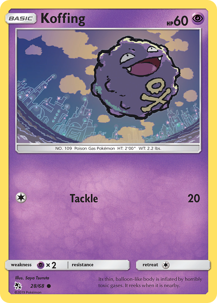 Koffing (28/68) - Hidden Fates Pokémon Card