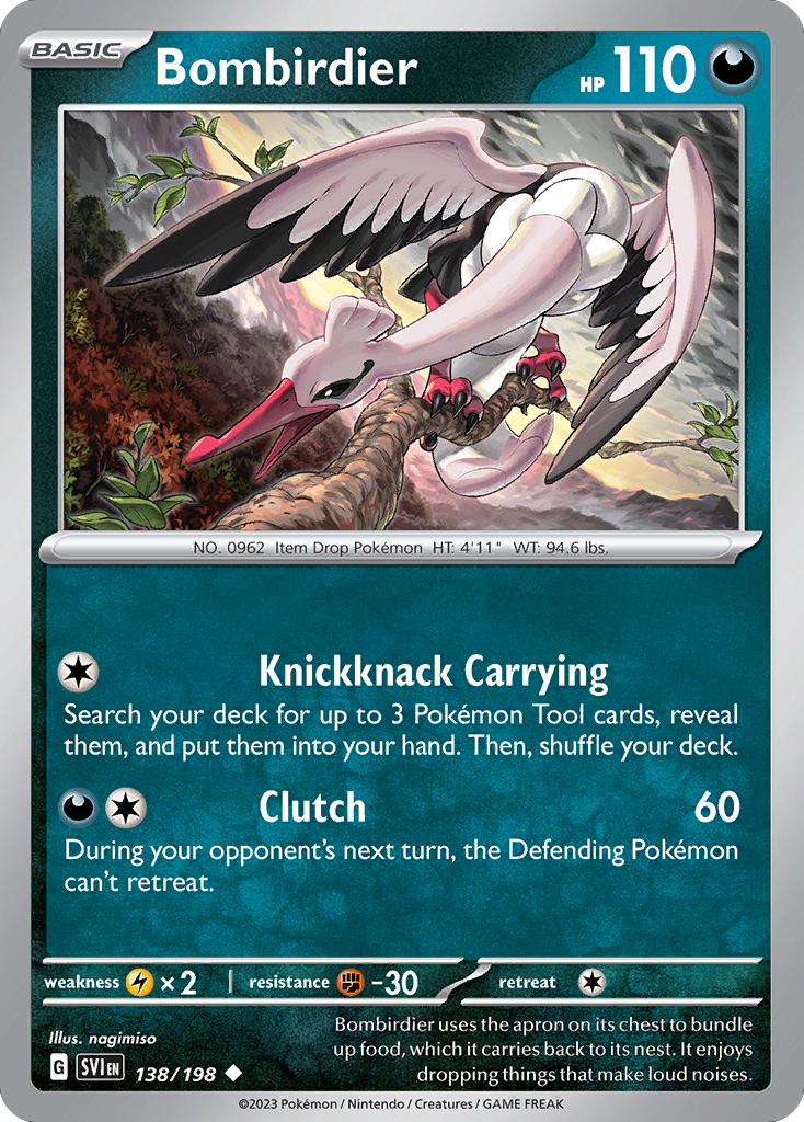 Bombirdier Pokémon Card