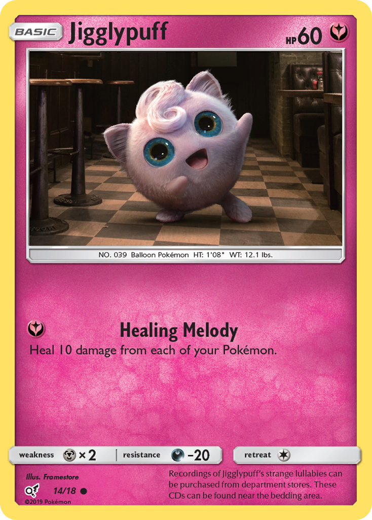 Jigglypuff (14/18) - Detective Pikachu Pokémon Card