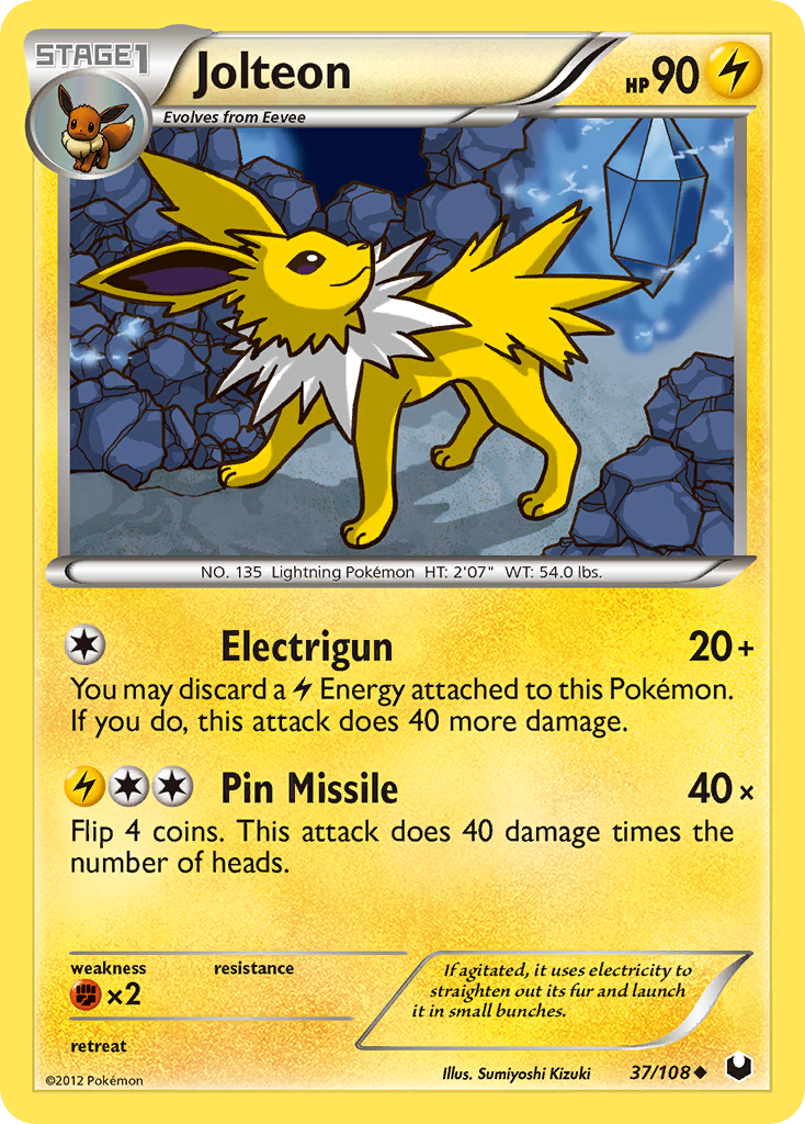 Jolteon (37/108) - Dark Explorers Pokémon Card