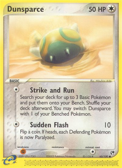 Dunsparce (60/100) - Sandstorm Pokémon Card