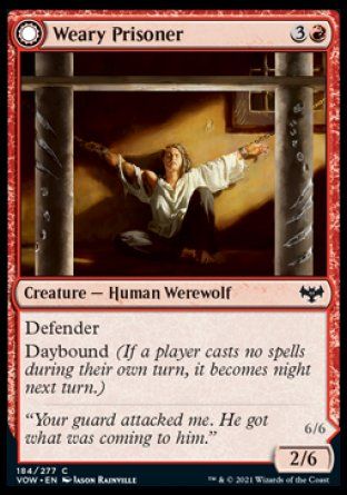 Weary Prisoner (Innistrad: Crimson Vow) Trading Card