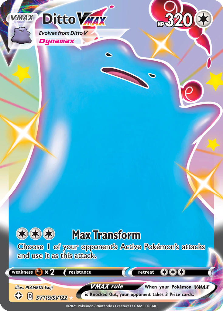 Ditto VMAX (SV119) - Shining Fates Shiny Vault Pokémon Card