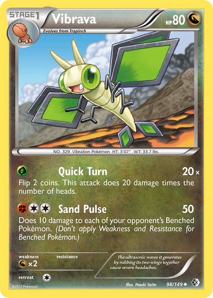 Vibrava (98/149) - Boundaries Crossed Pokémon Card