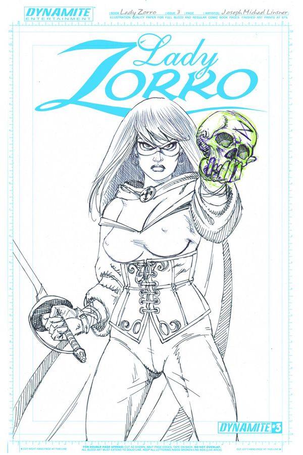 Lady Zorro #3 (10 Copy Linsner Art Board Incv)
