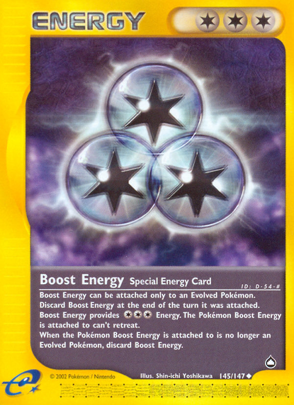 Boost Energy (145/147) - Aquapolis Pokémon Card