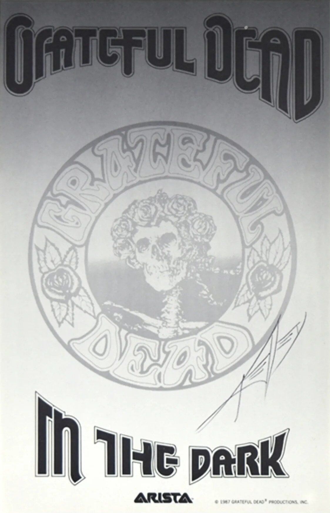 Grateful Dead In The Dark Arista Records Promotional Poster 1987 Concert Poster