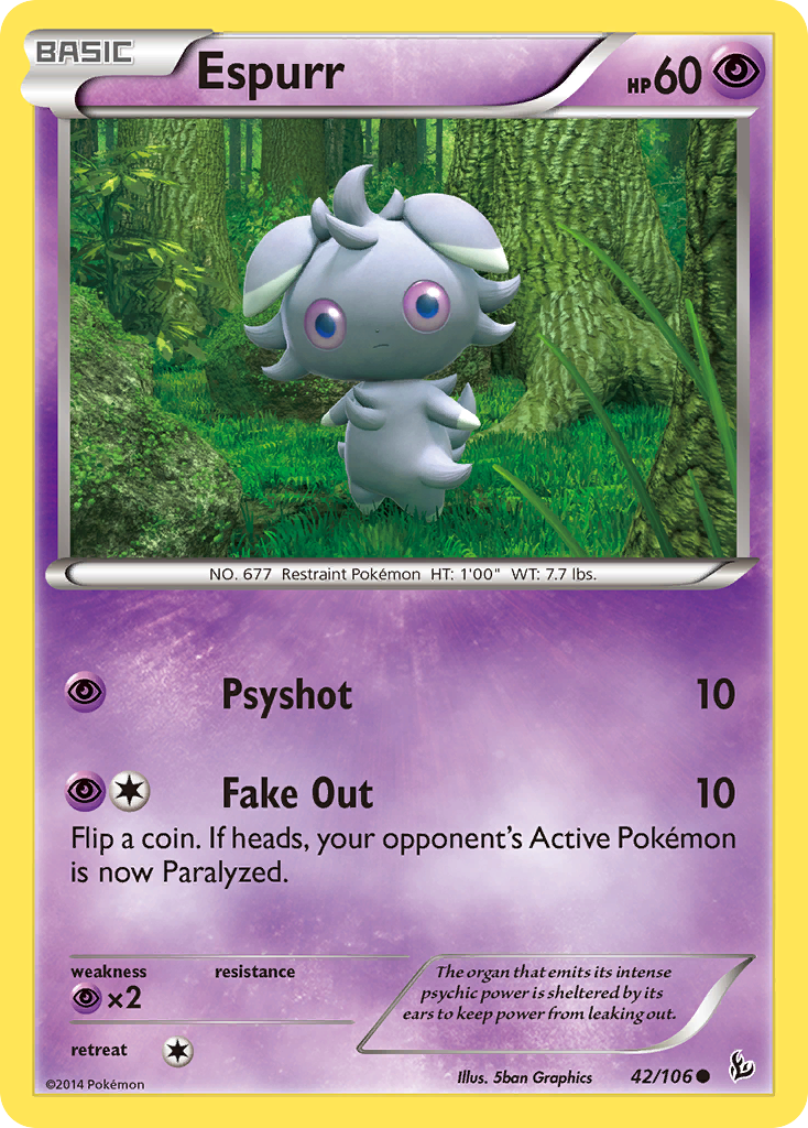 Espurr (42/106) - Flashfire Pokémon Card