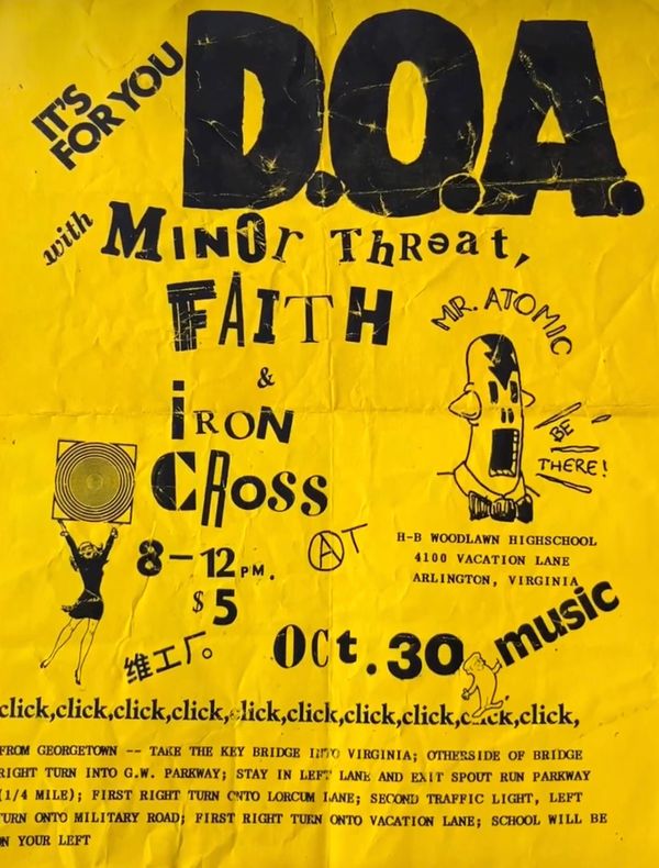 DOA & Minor Threat HB Woodlawn High School 1982