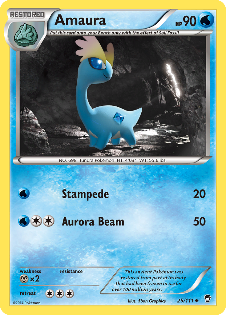 Amaura (25/111) - Furious Fists Pokémon Card