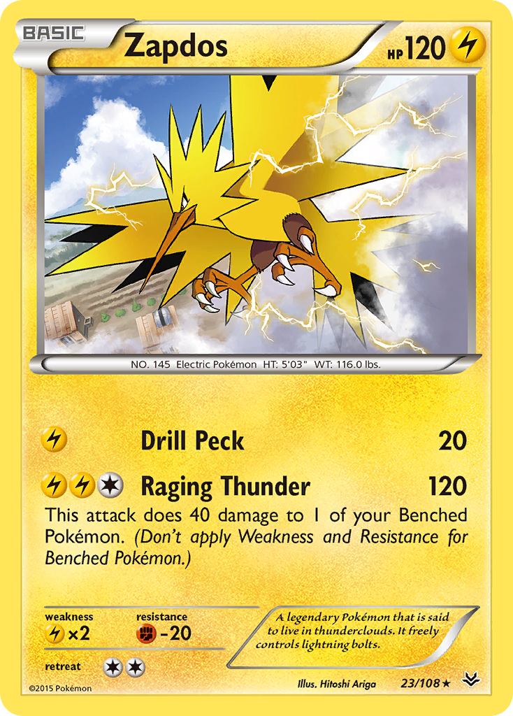 Zapdos (23/108) - Roaring Skies Pokémon Card