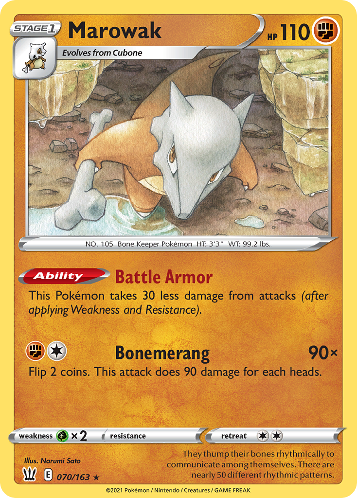 Marowak (70/163) - Battle Styles Pokémon Card