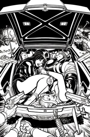 Harley Quinn X Elvira #2 (Cvr O Inc 1:15 Chad Hardin Line Art Virgin Variant)
