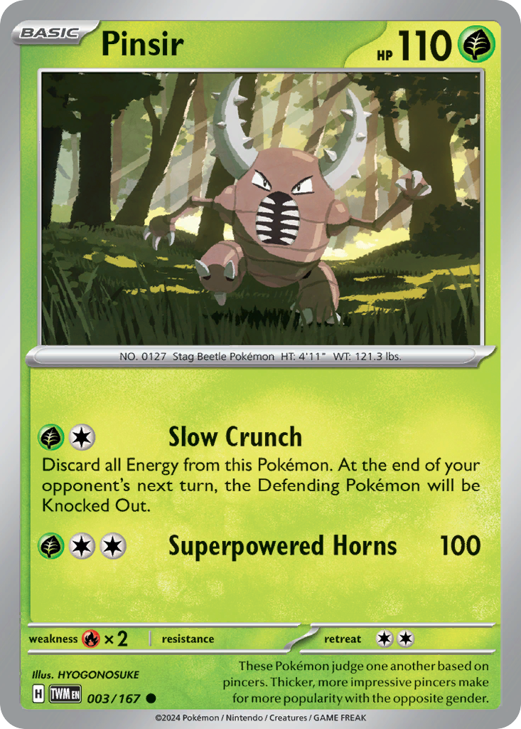 Pinsir (3/167) - Twilight Masquerade Pokémon Card