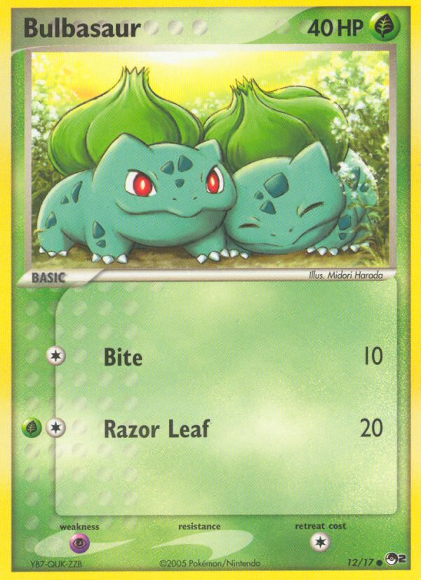 Bulbasaur (12/17) - POP Series 2 Pokémon Card