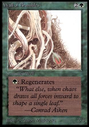 Wall of Brambles (Alpha) Trading Card