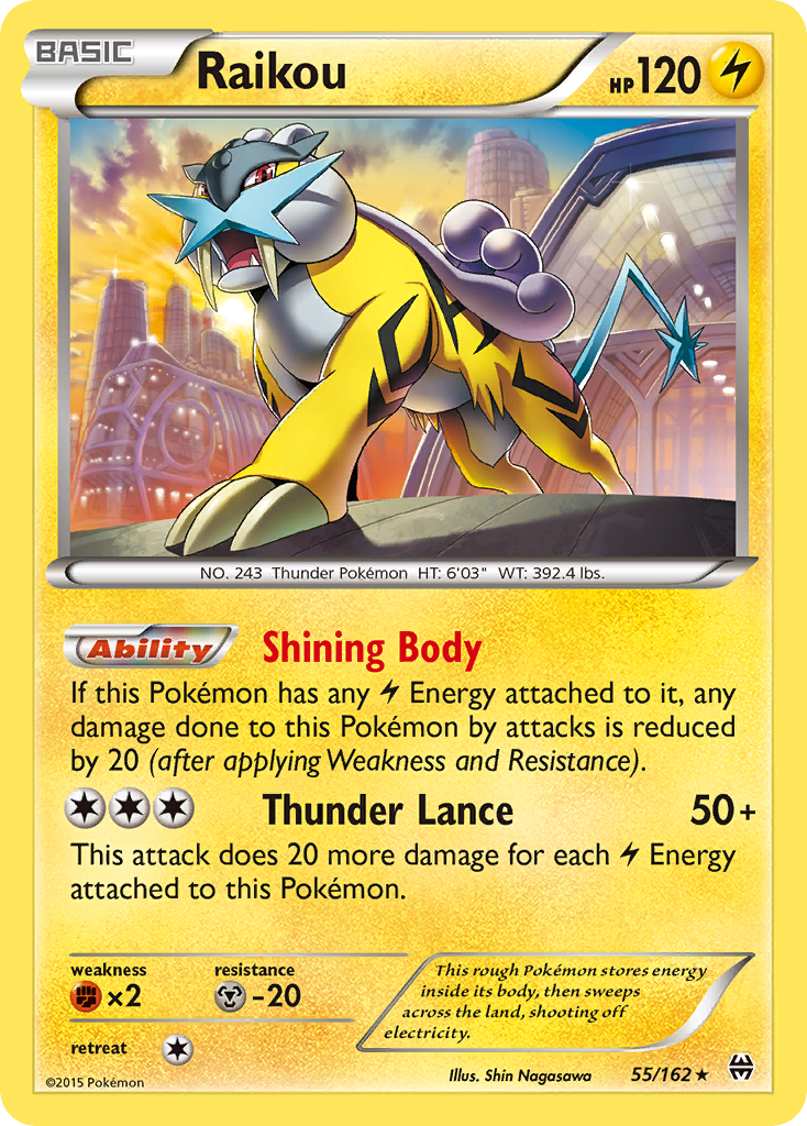 Raikou (55/162) - BREAKthrough Pokémon Card