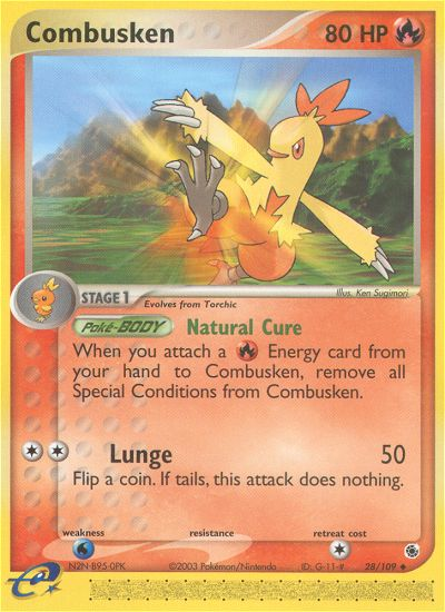 Combusken (28/109) - Ruby & Sapphire Pokémon Card