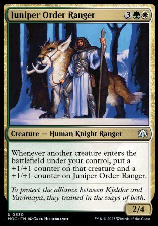 Juniper Order Ranger (March of the Machine Commander Decks) Trading Card