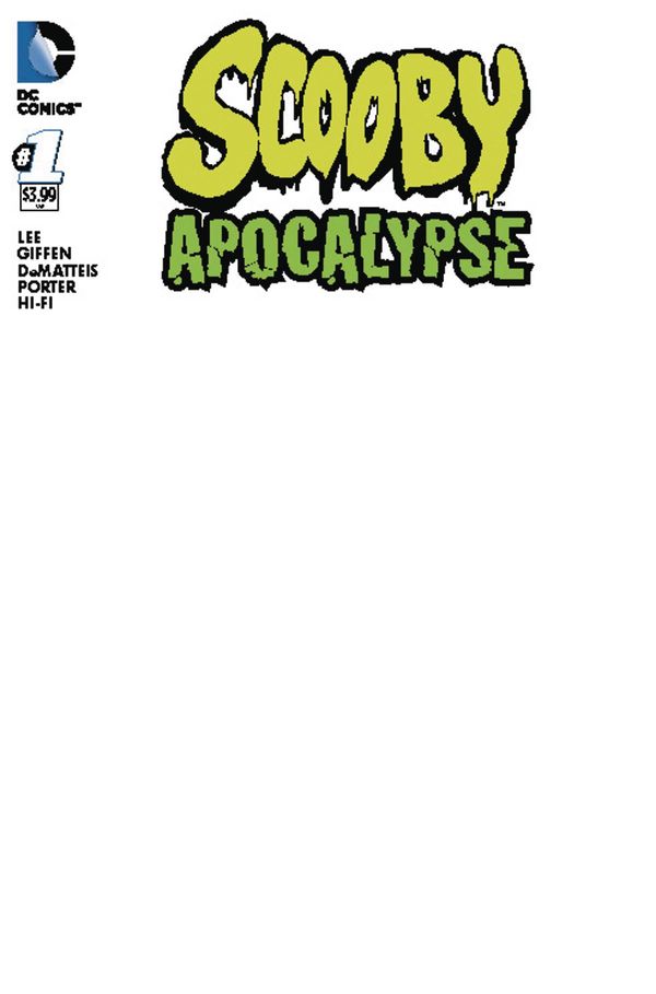 Scooby Apocalypse #1 (Blank Variant Cover)