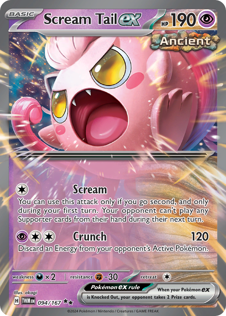 Scream Tail ex (94/167) - Twilight Masquerade Pokémon Card