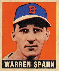 Warren Spahn 1948 Leaf #32 Sports Card