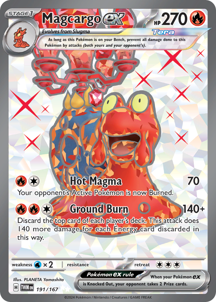 Magcargo ex (191/167) - Twilight Masquerade Pokémon Card