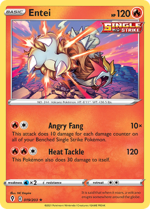 Entei (19/203) - Evolving Skies