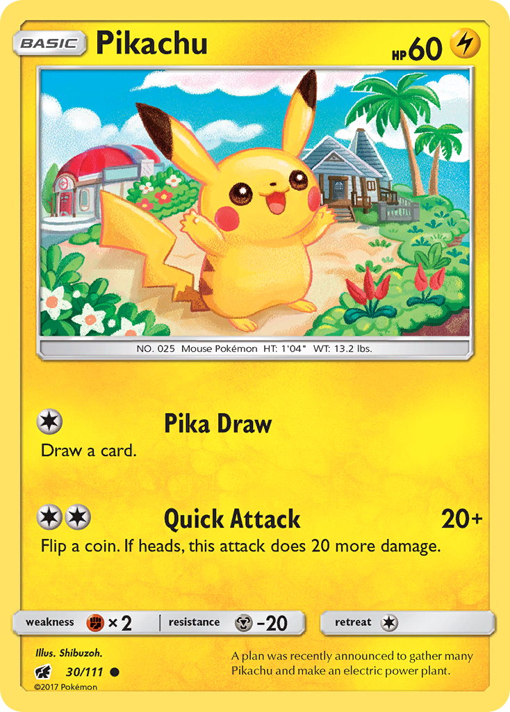 Pikachu (30/111) - Crimson Invasion Pokémon Card