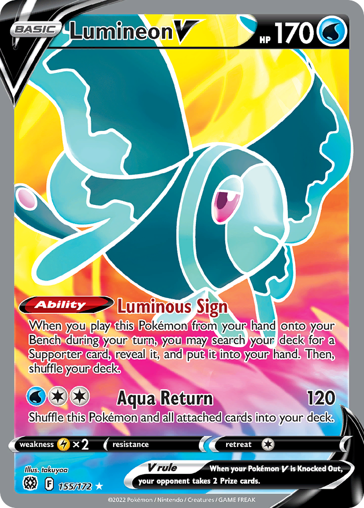 Lumineon V (155/172) - Brilliant Stars Pokémon Card