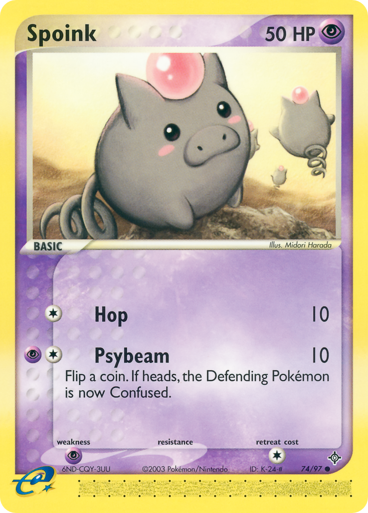 Spoink (74/97) - Dragon Pokémon Card