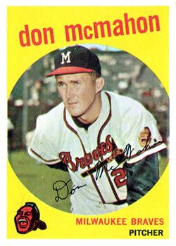 Don McMahon 1959 Topps #3 Sports Card