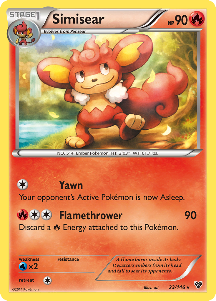 Simisear (23/146) - XY Pokémon Card