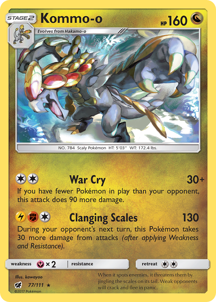 Kommo-o (77/111) - Crimson Invasion Pokémon Card