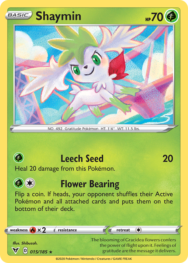 Shaymin (15/185) - Vivid Voltage Pokémon Card