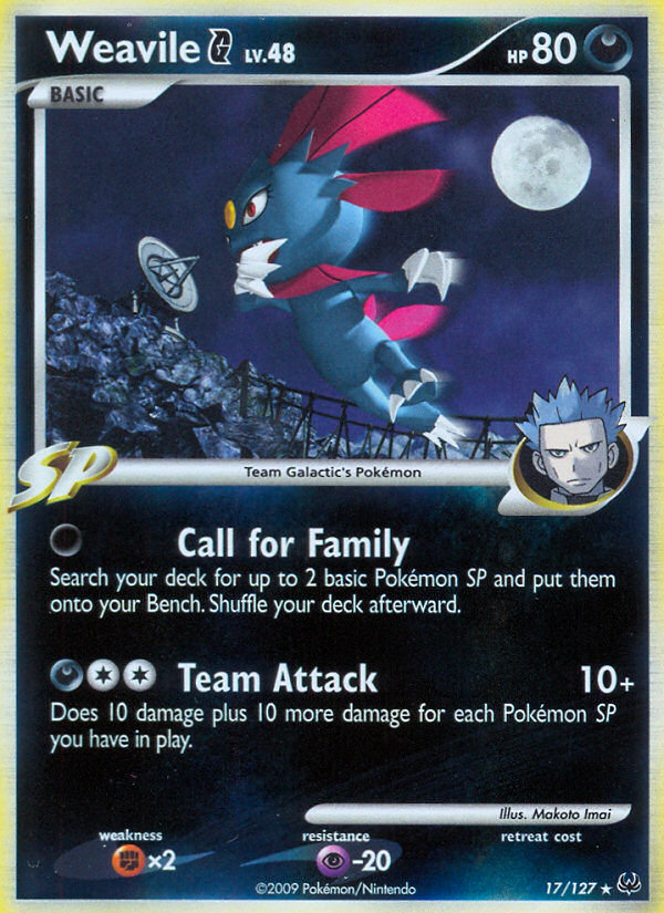 Weavile G (17/127) - Platinum Pokémon Card