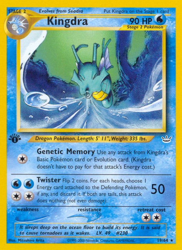 Kingdra (19/64) - Neo Revelation Pokémon Card